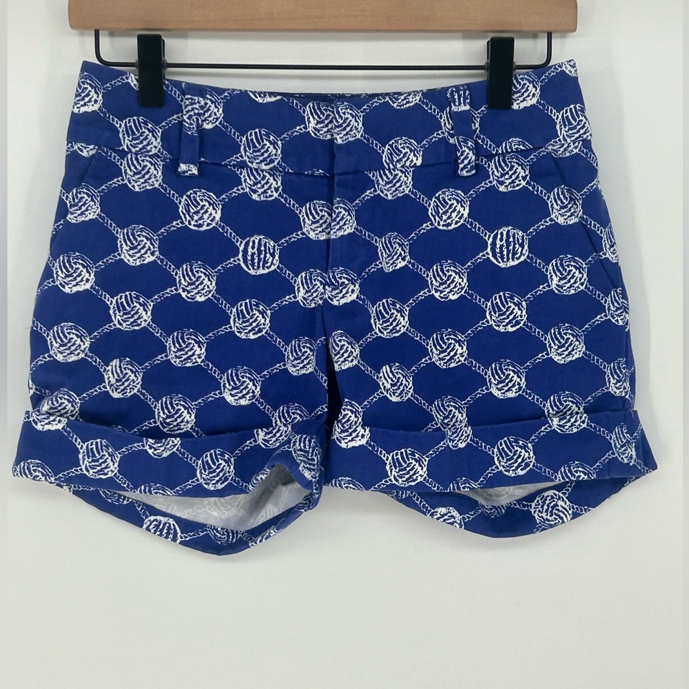 Lilly Pulitzer Women's 5" Inseam Palm Beach Fit Shorts Blue & White- Size 0